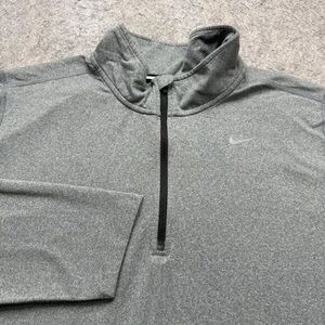 Nike Men's Performance Gray Quarter-Zip Jacket